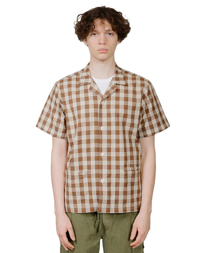 lost & found Bather Bather Walnut Palaka Traveler Camp Shirt