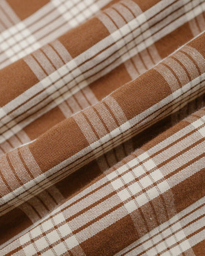 lost & found Bather Bather Walnut Palaka Traveler Camp Shirt