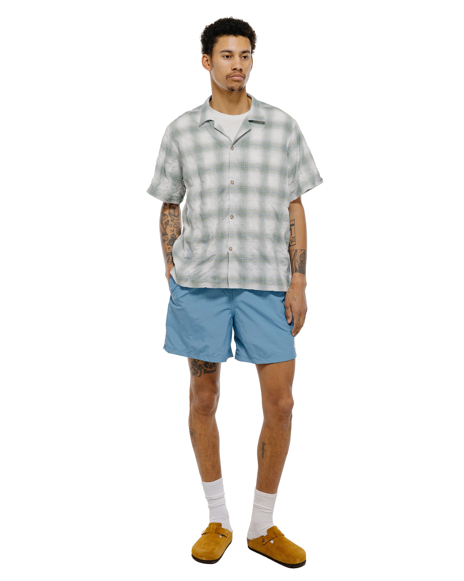 lost & found Bather Bather Laurel Grid Camp Shirt