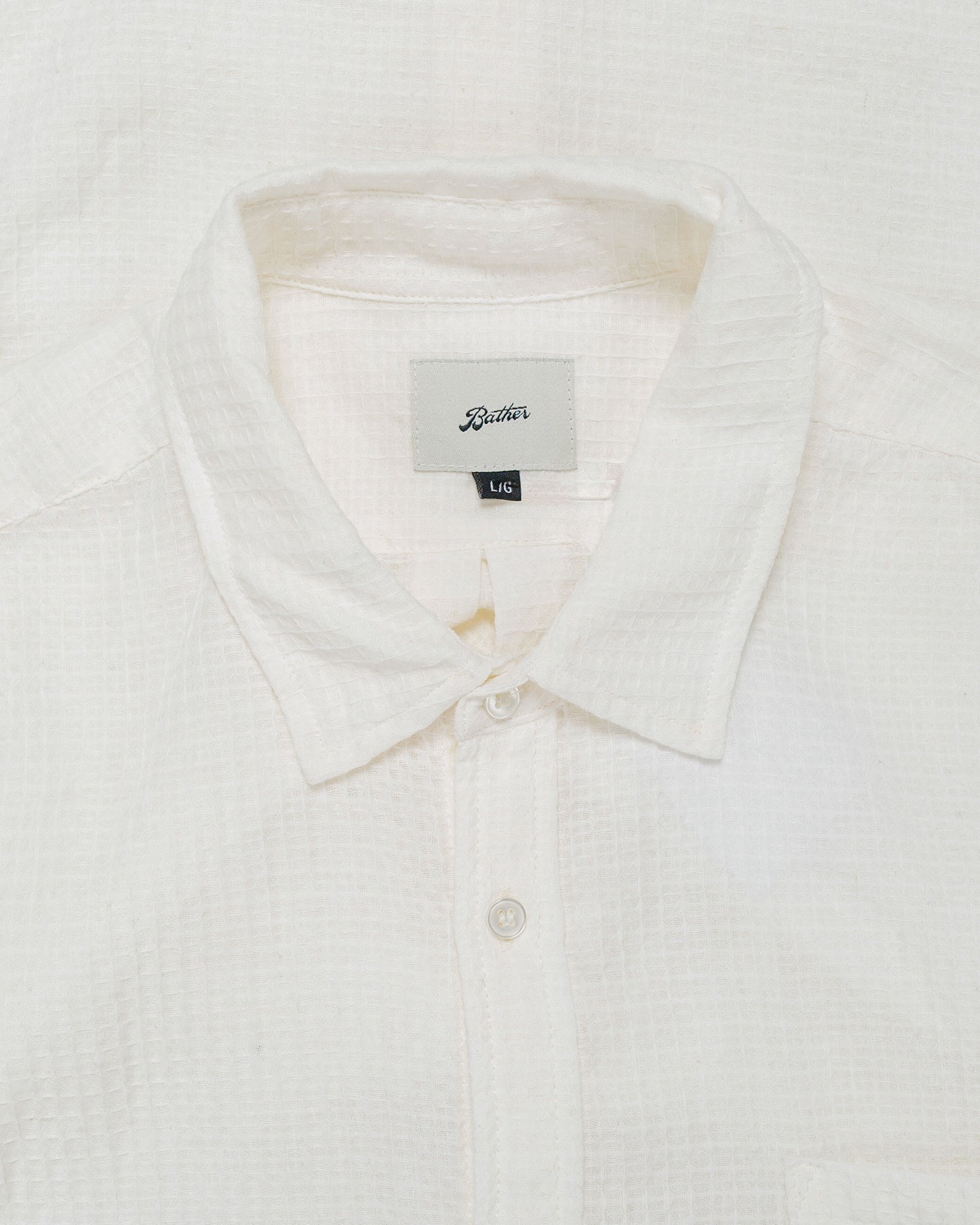 lost & found Bather Bather White Waffle Leisure Shirt
