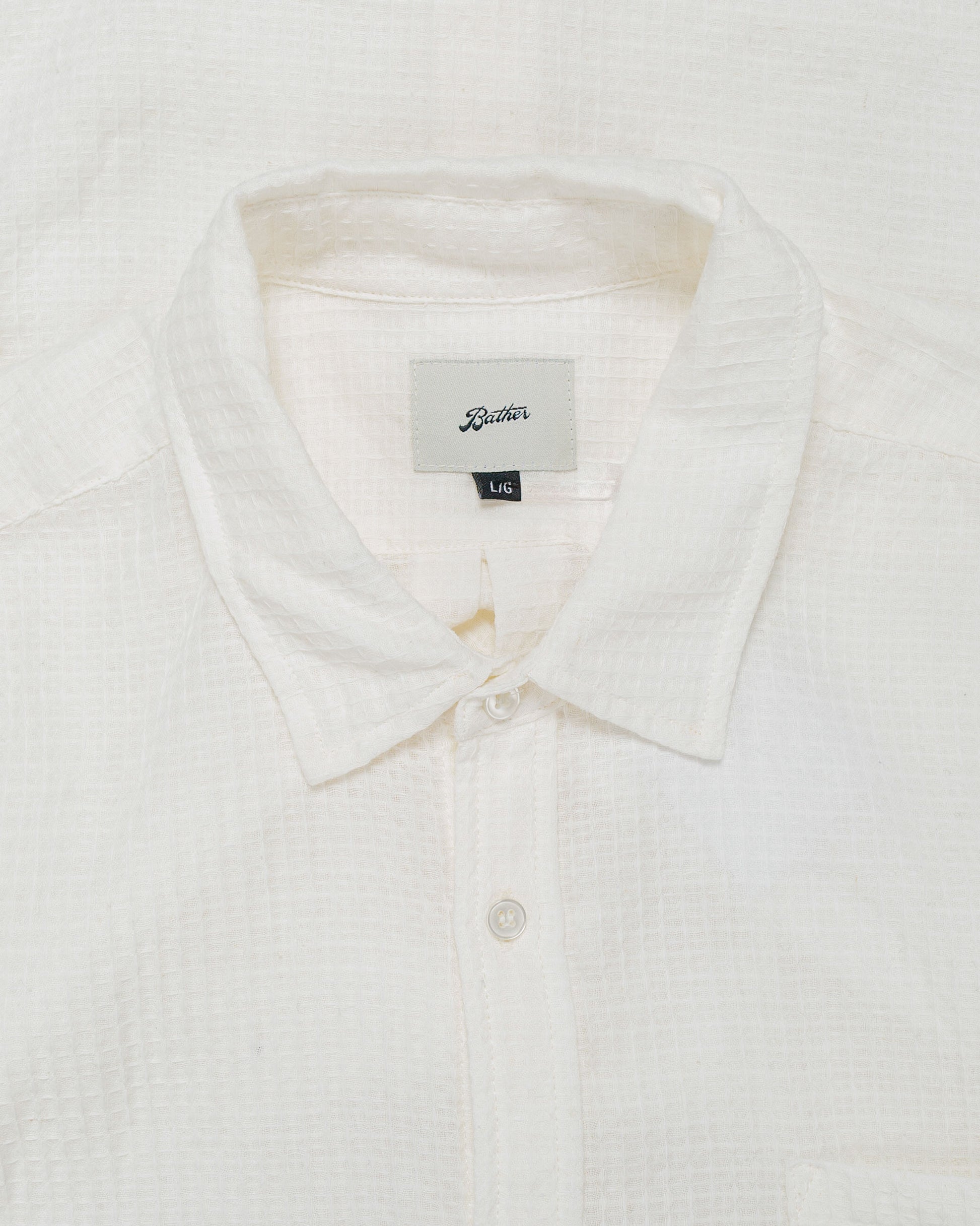 lost & found Bather Bather White Waffle Leisure Shirt