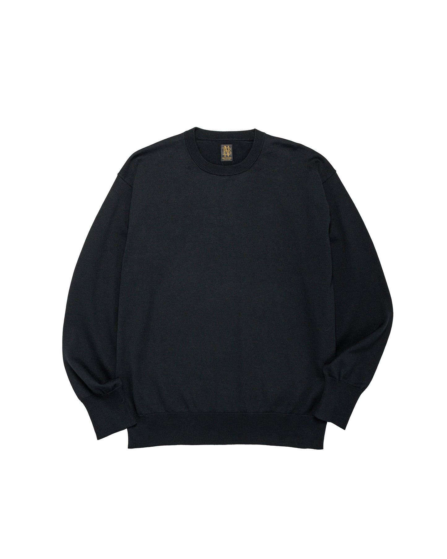 lost & found Batoner Batoner Caribbean Sea Island Cotton Crew Neck Black