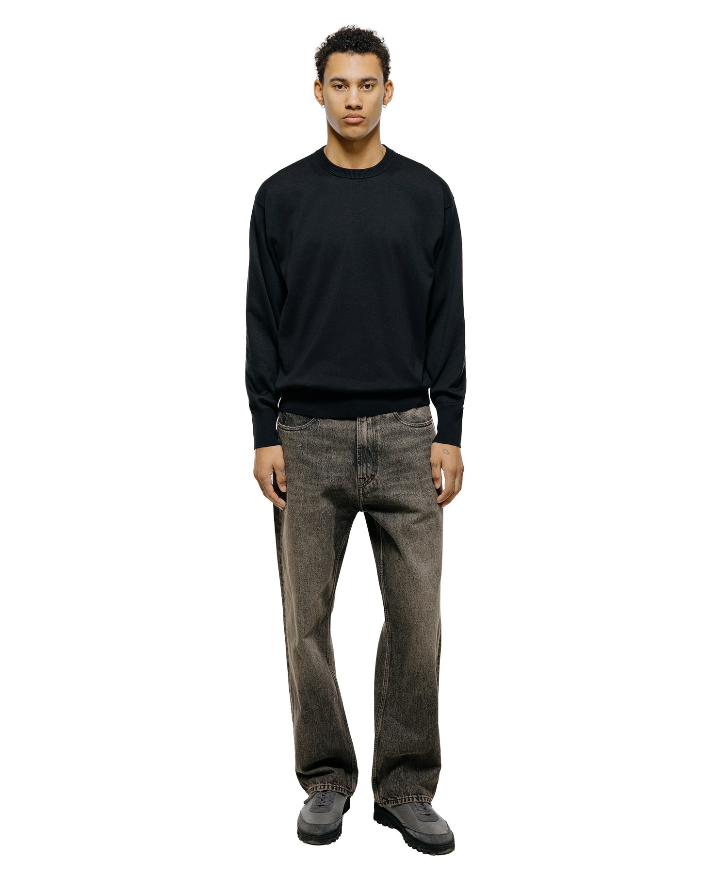 lost & found Batoner Batoner Caribbean Sea Island Cotton Crew Neck Black