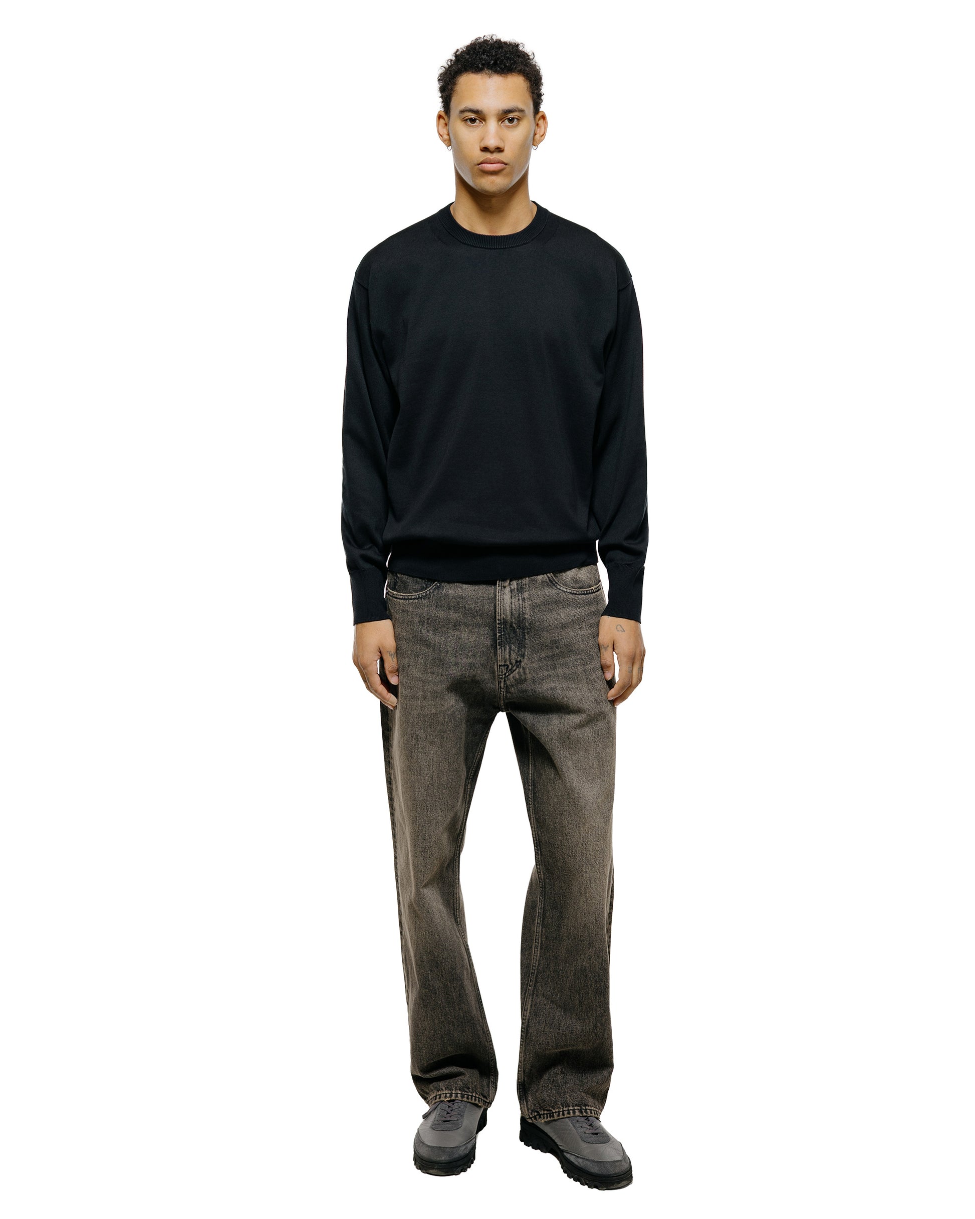 lost & found Batoner Batoner Caribbean Sea Island Cotton Crew Neck Black