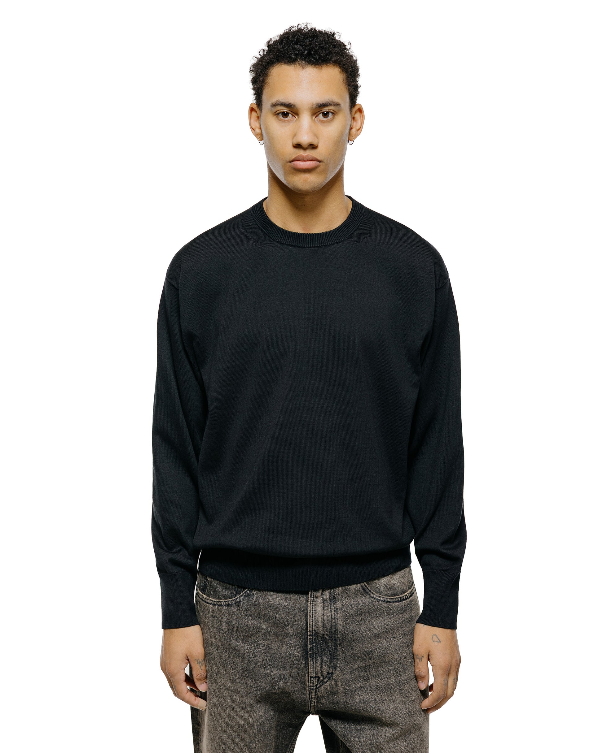 lost & found Batoner Batoner Caribbean Sea Island Cotton Crew Neck Black