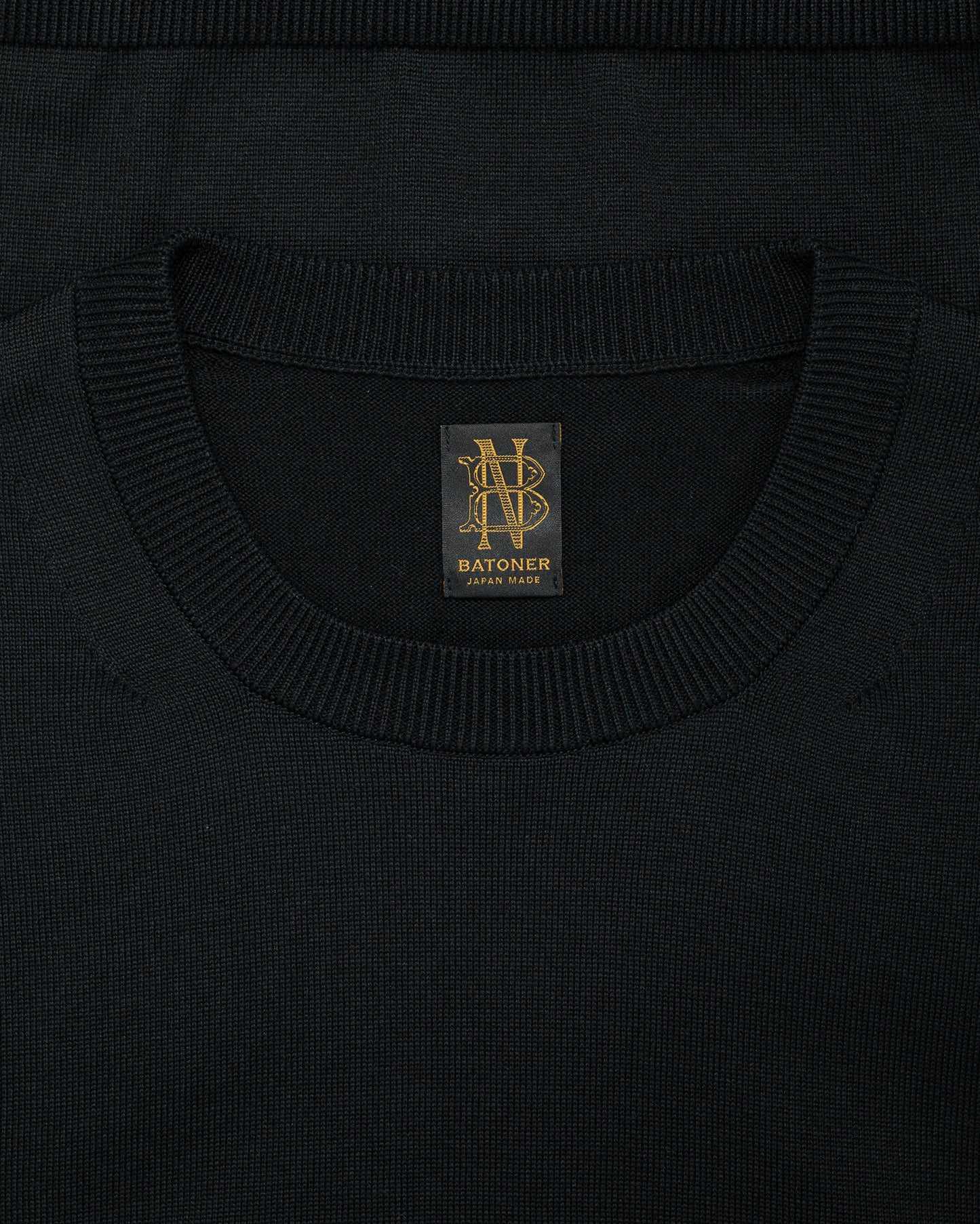 lost & found Batoner Batoner Caribbean Sea Island Cotton Crew Neck Black