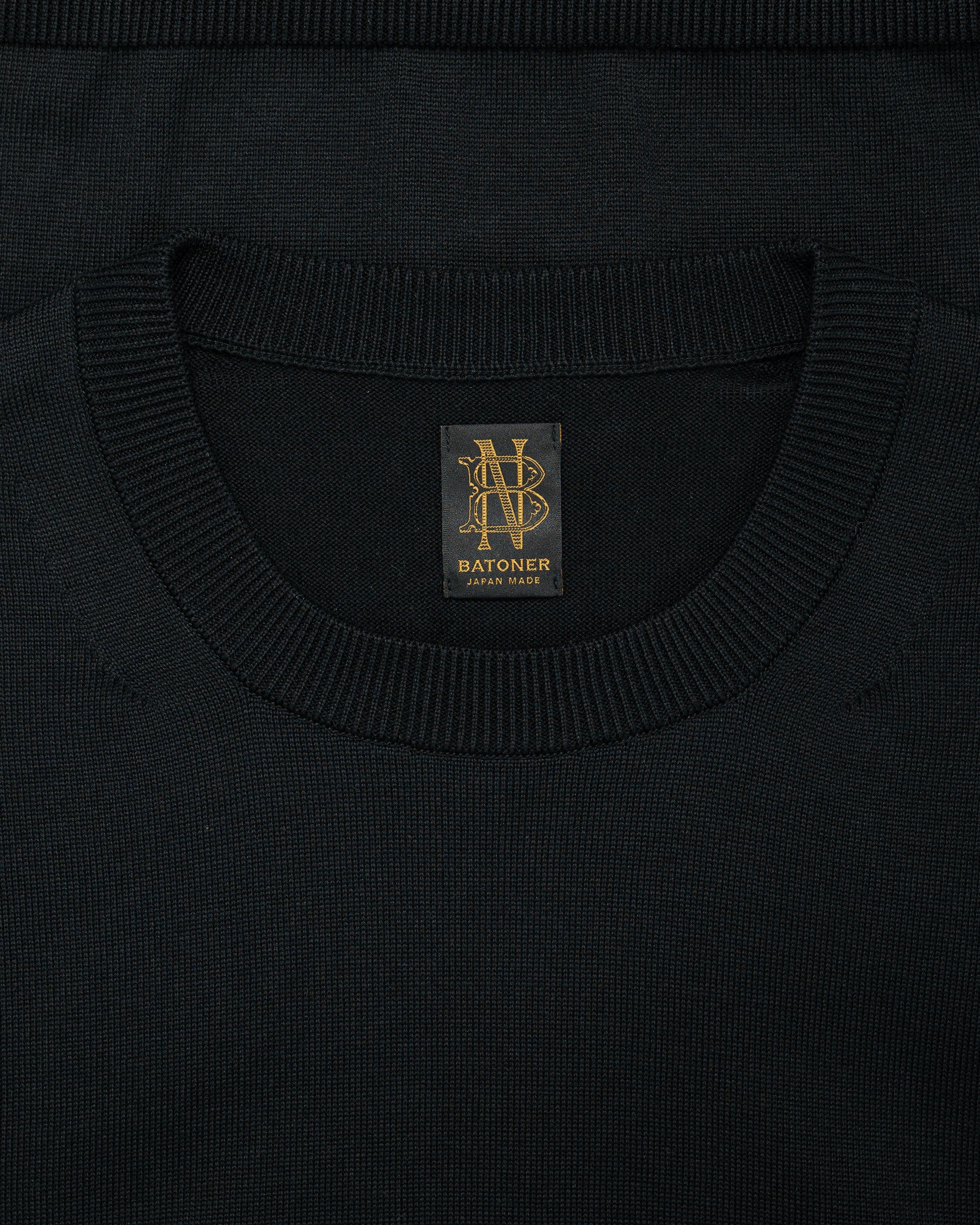 lost & found Batoner Batoner Caribbean Sea Island Cotton Crew Neck Black
