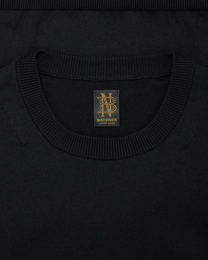lost & found Batoner Batoner Caribbean Sea Island Cotton Crew Neck Black