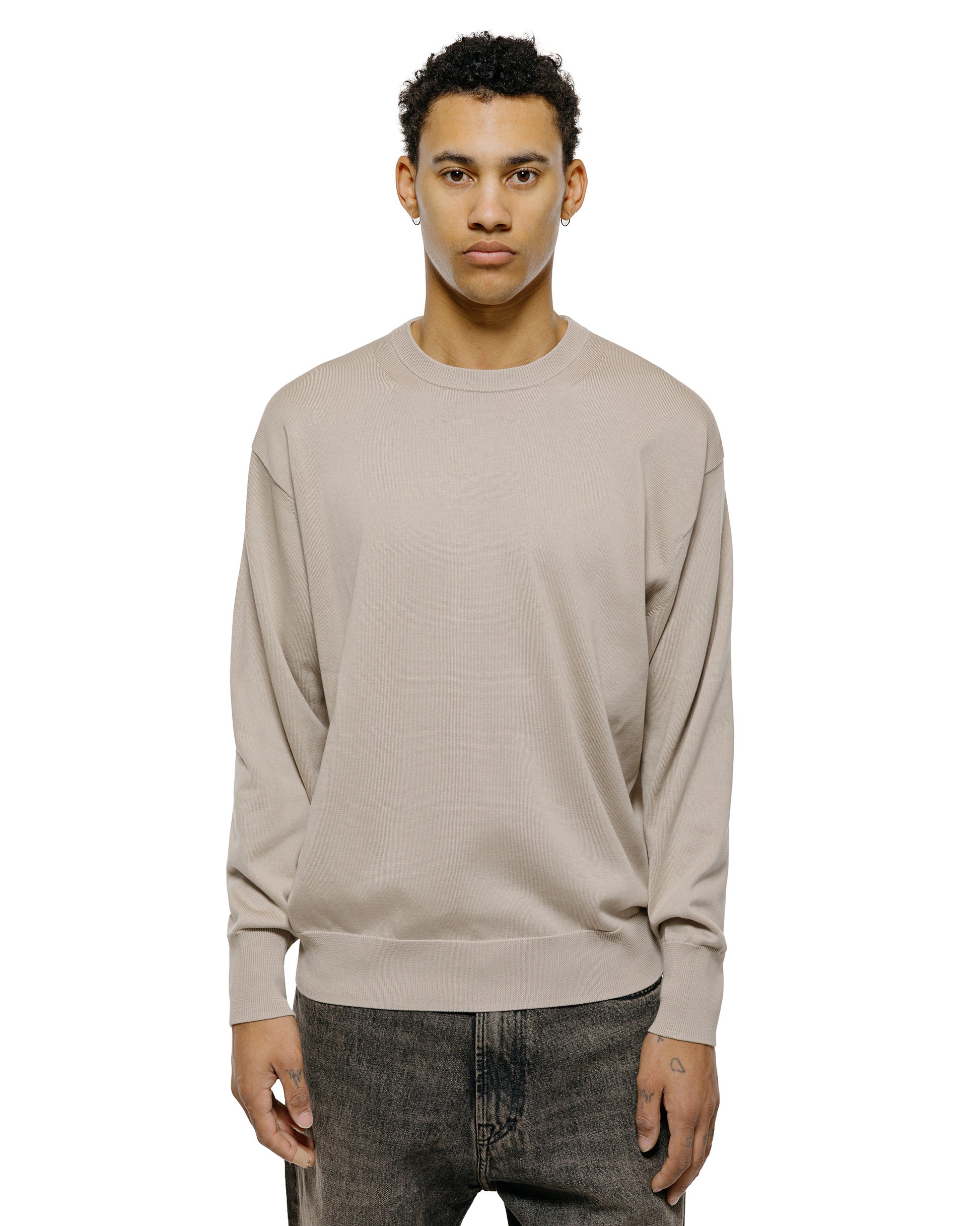 lost & found Batoner Batoner Caribbean Sea Island Cotton Crew Neck Greige