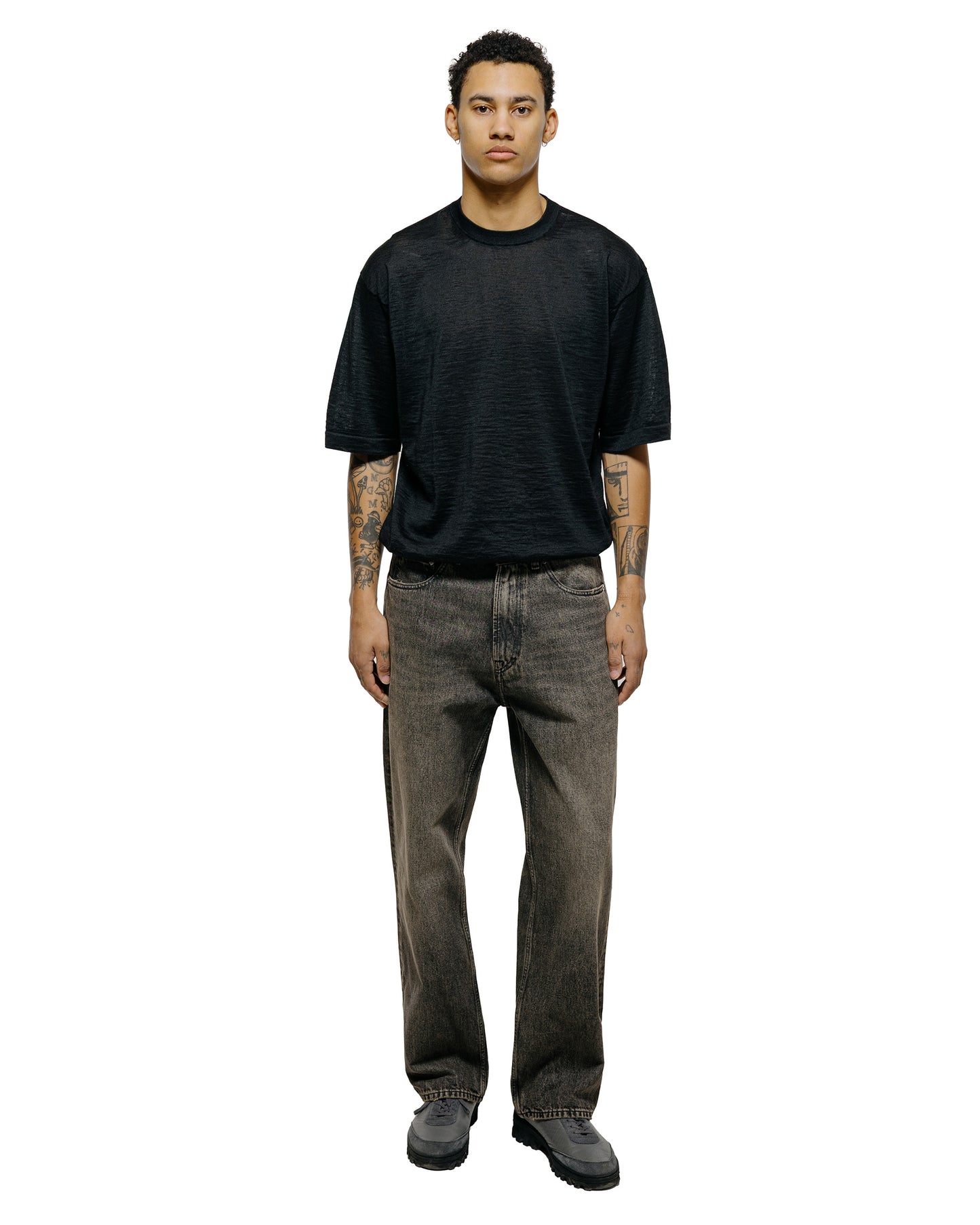 lost & found Batoner Batoner Choma Crew Neck S/S Black