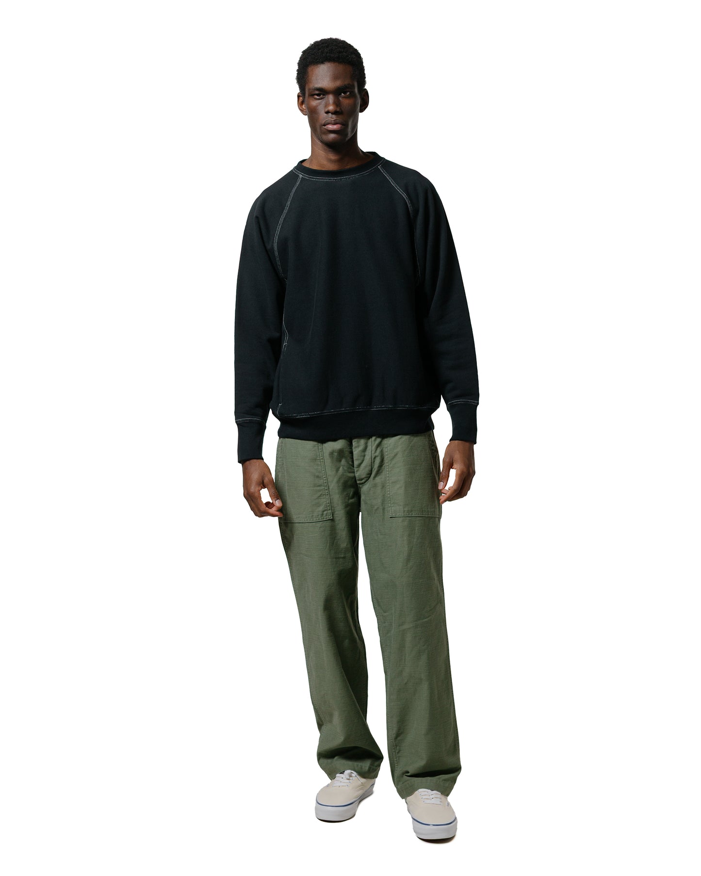lost & found Batoner Batoner Jumberca Urake Crew Neck Black/White