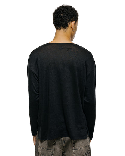 lost & found Batoner Batoner Normandy Linen Basque Shirt Black