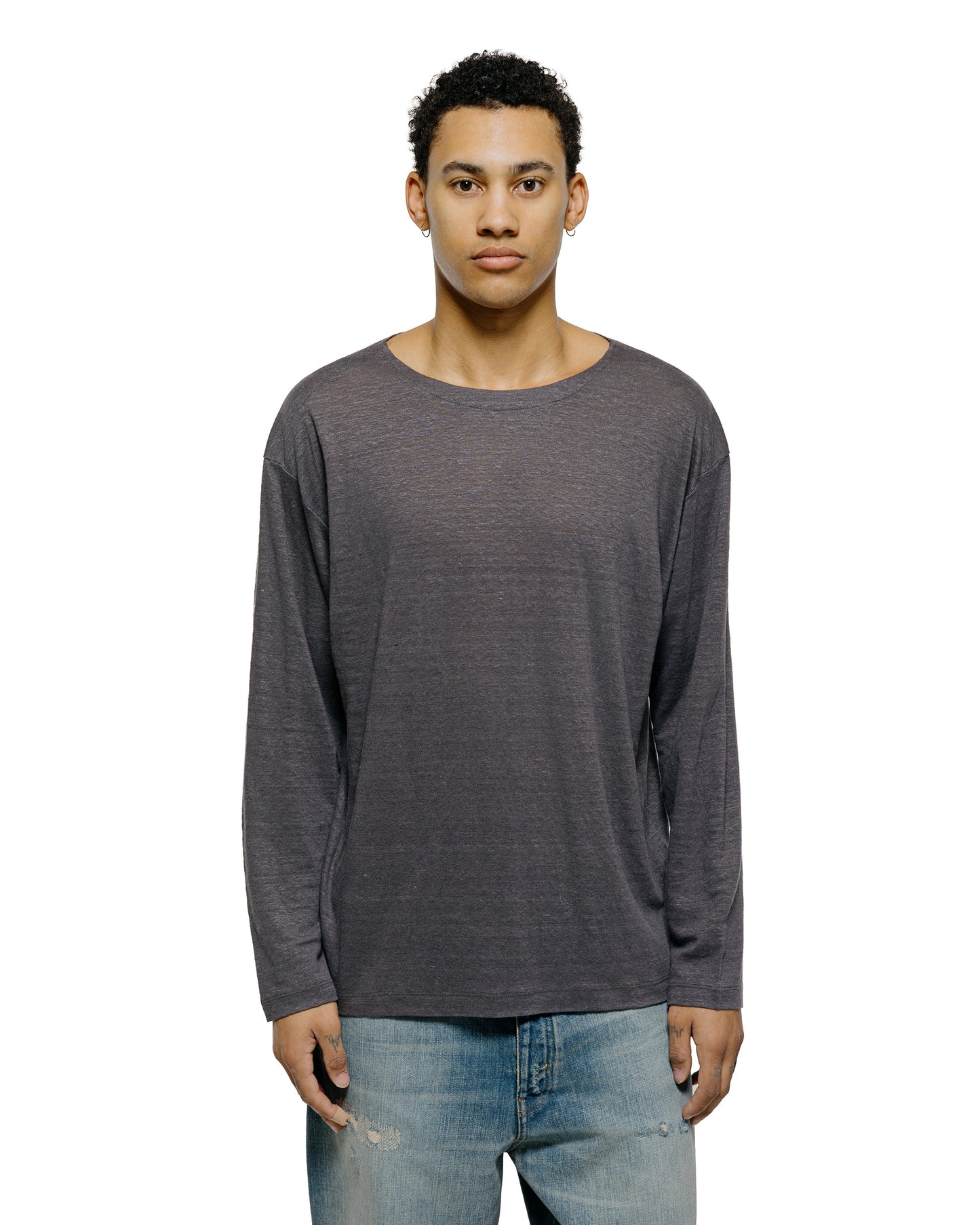 lost & found Batoner Batoner Normandy Linen Basque Shirt Gray
