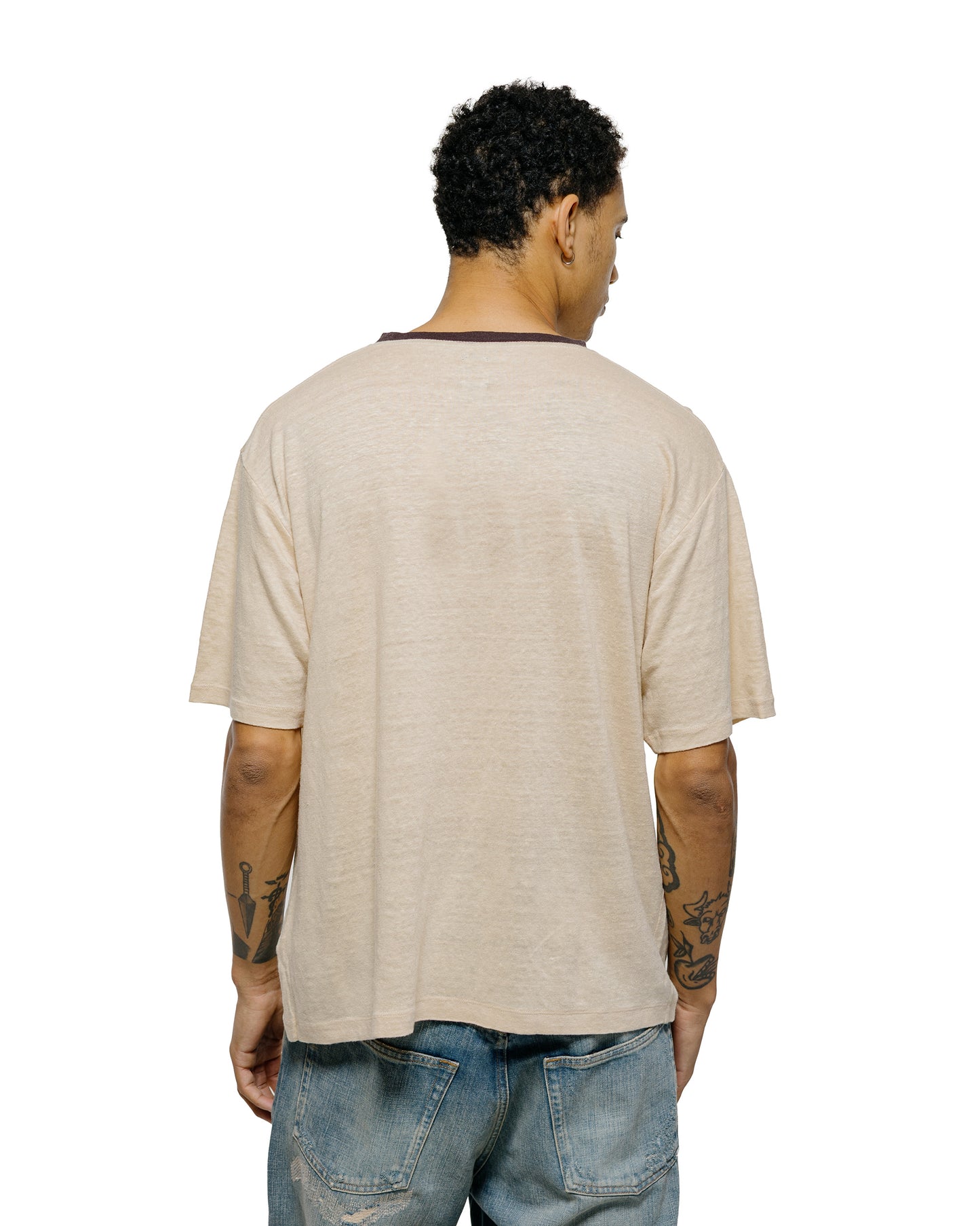 lost & found Batoner Batoner Normandy Linen T-Shirt Beige/Brown