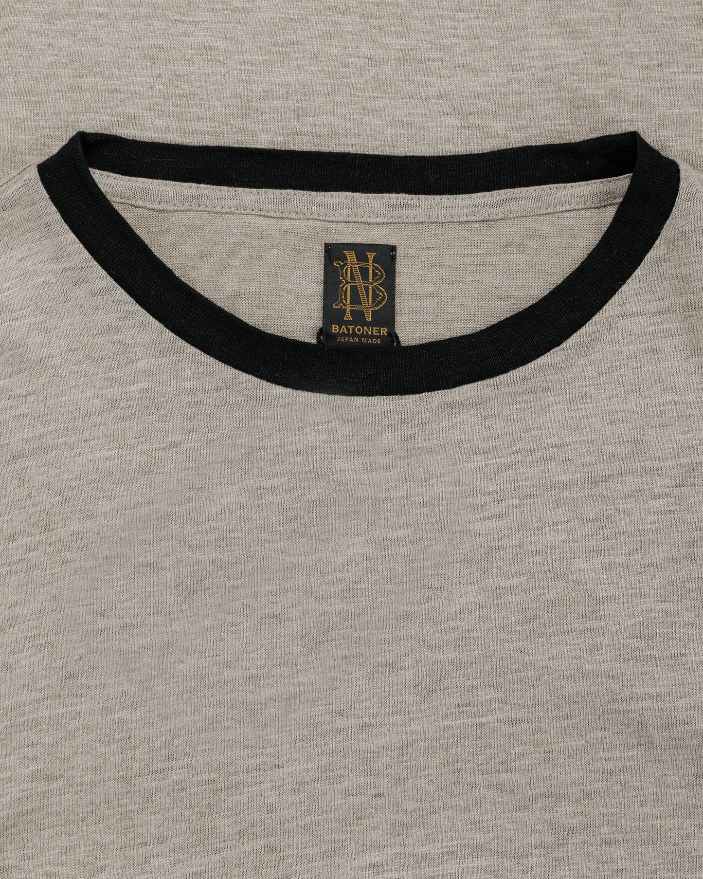 lost & found Batoner Batoner Normandy Linen T-Shirt Natural/Black