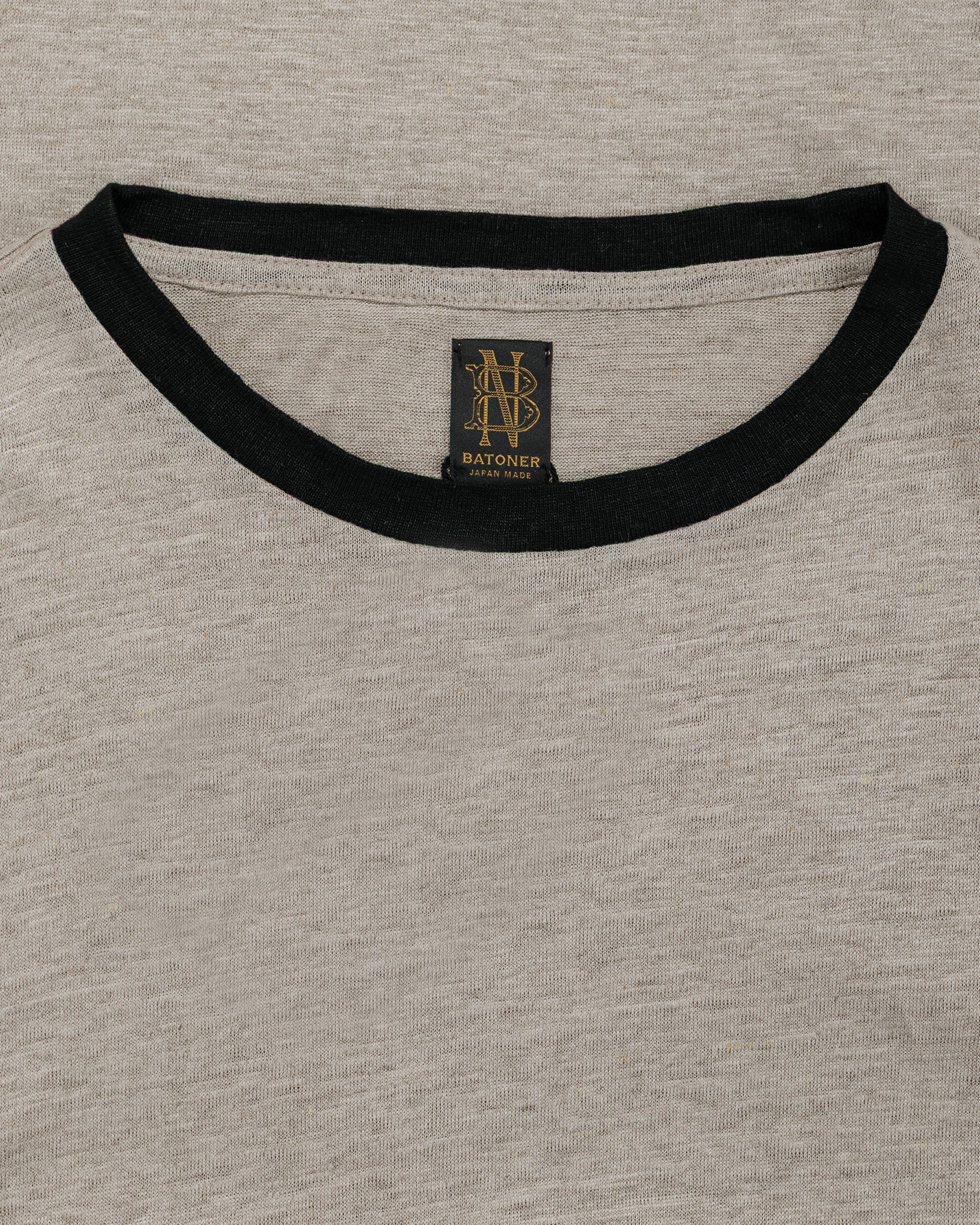 lost & found Batoner Batoner Normandy Linen T-Shirt Natural/Black