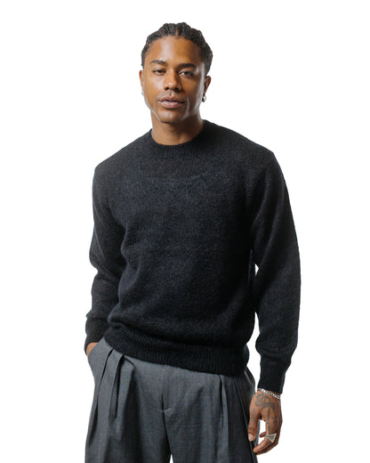 lost & found Batoner Batoner Pure Mohair Crew Neck Black