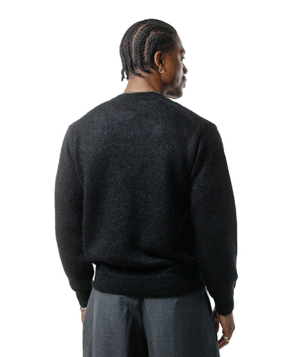 lost & found Batoner Batoner Pure Mohair Crew Neck Black