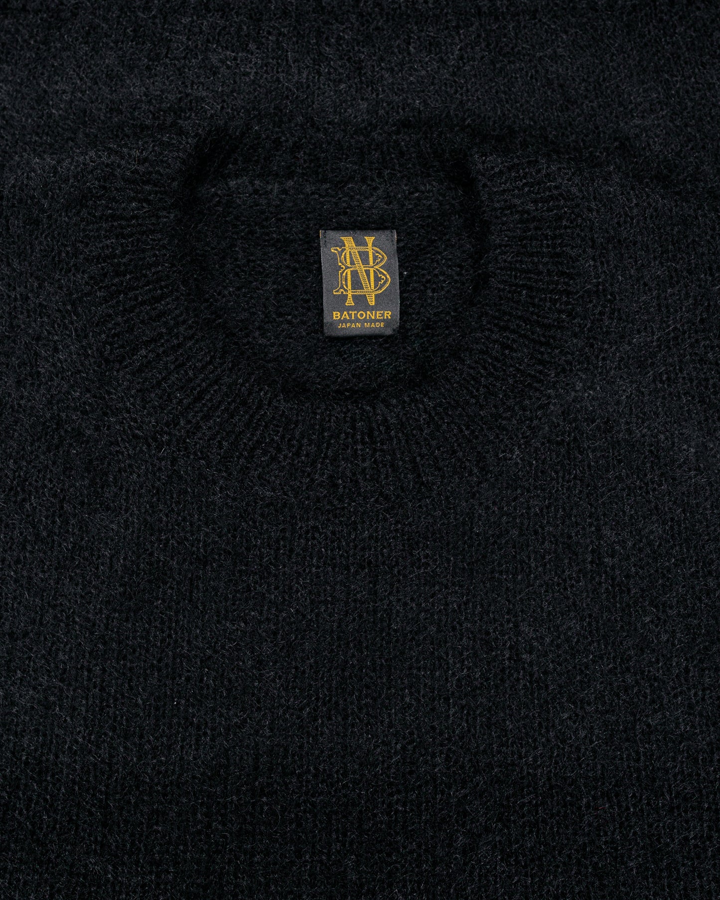 lost & found Batoner Batoner Pure Mohair Crew Neck Black