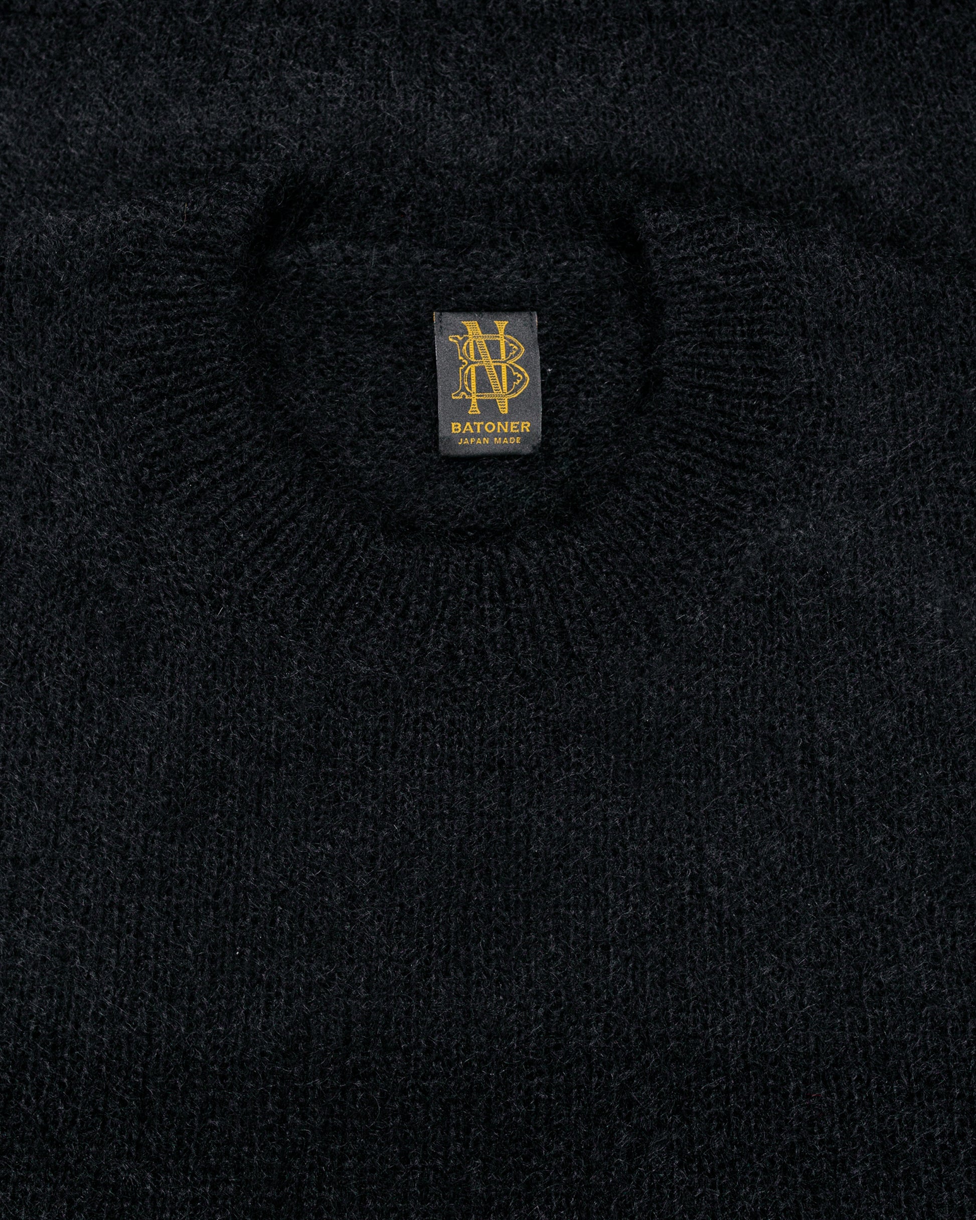 lost & found Batoner Batoner Pure Mohair Crew Neck Black