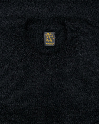 lost & found Batoner Batoner Pure Mohair Crew Neck Black
