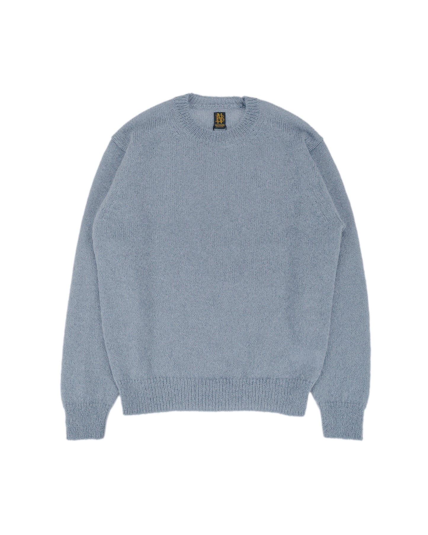 lost & found Batoner Batoner Pure Mohair Crew Neck Sax Gray