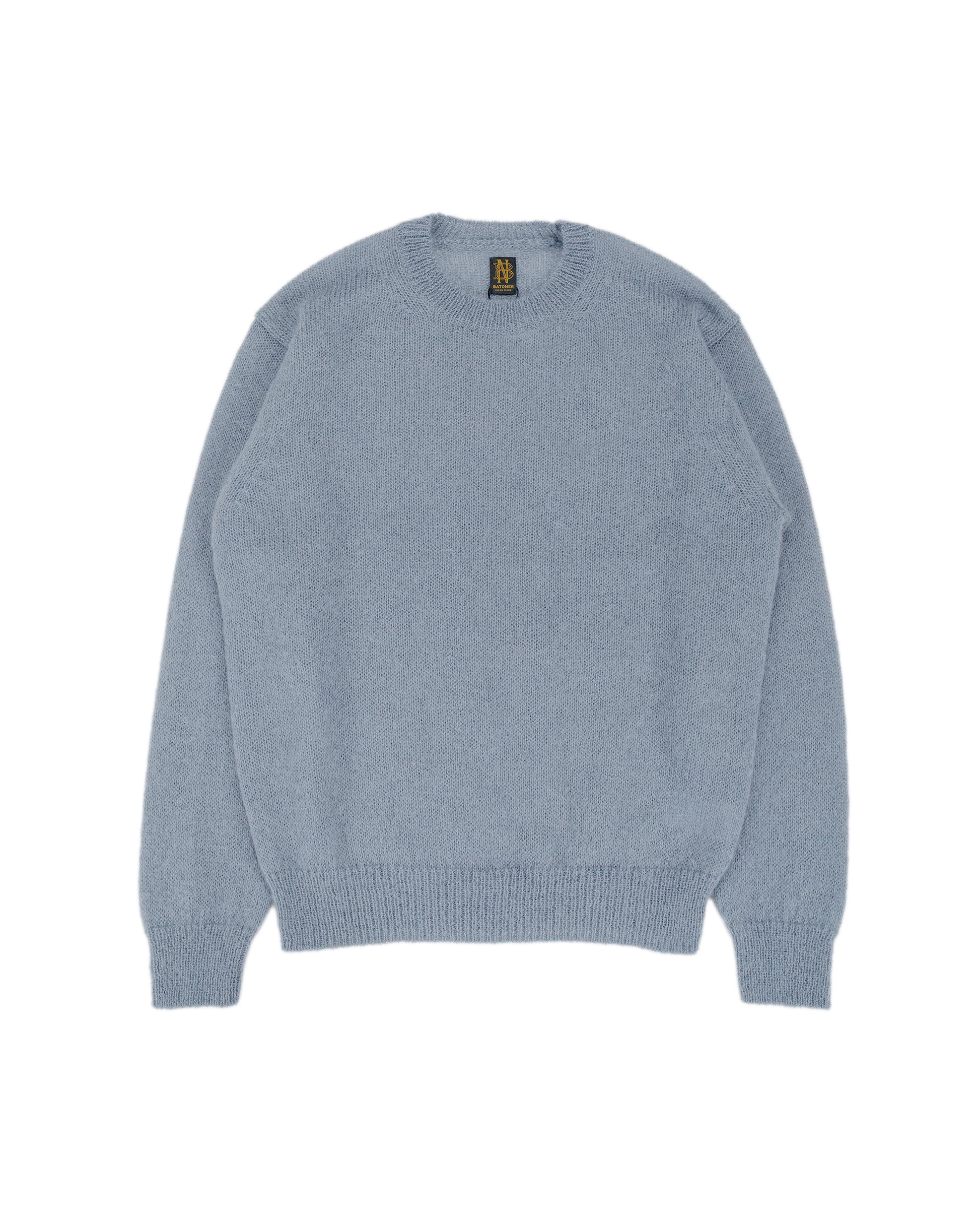 lost & found Batoner Batoner Pure Mohair Crew Neck Sax Gray