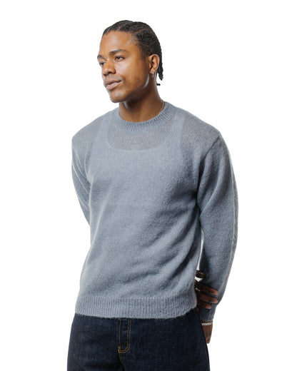 lost & found Batoner Batoner Pure Mohair Crew Neck Sax Gray