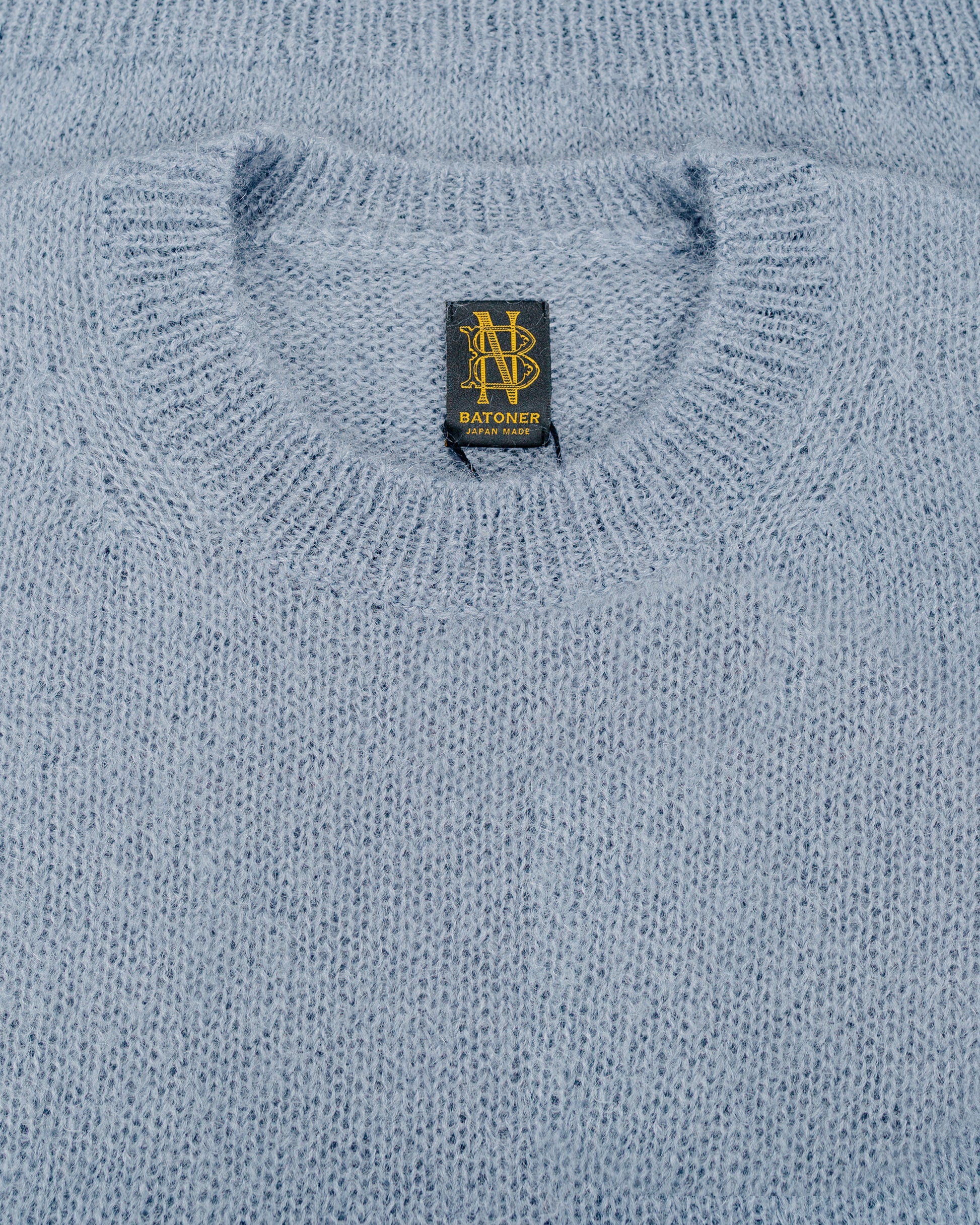 lost & found Batoner Batoner Pure Mohair Crew Neck Sax Gray