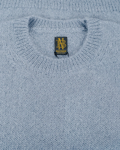 lost & found Batoner Batoner Pure Mohair Crew Neck Sax Gray