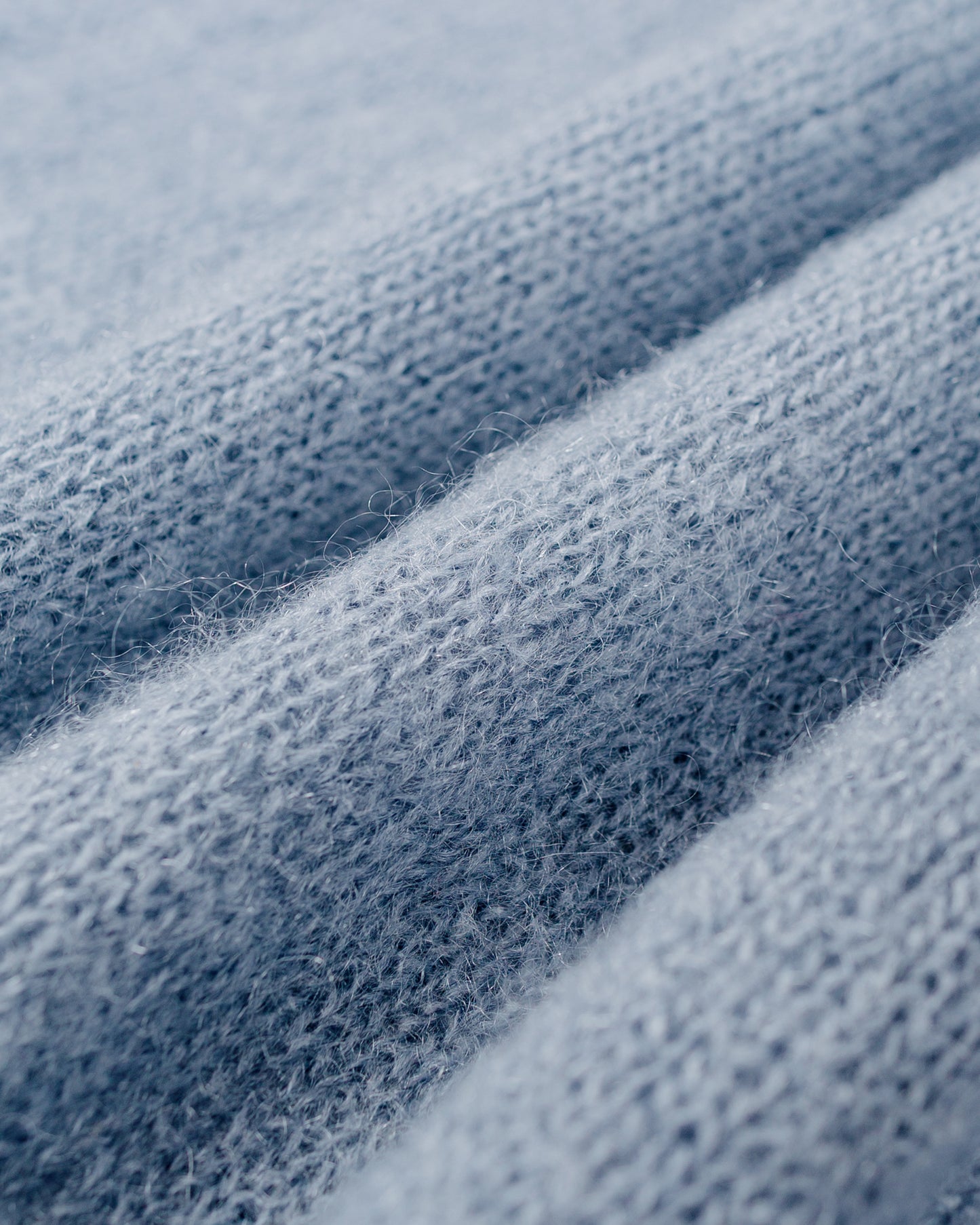 lost & found Batoner Batoner Pure Mohair Crew Neck Sax Gray