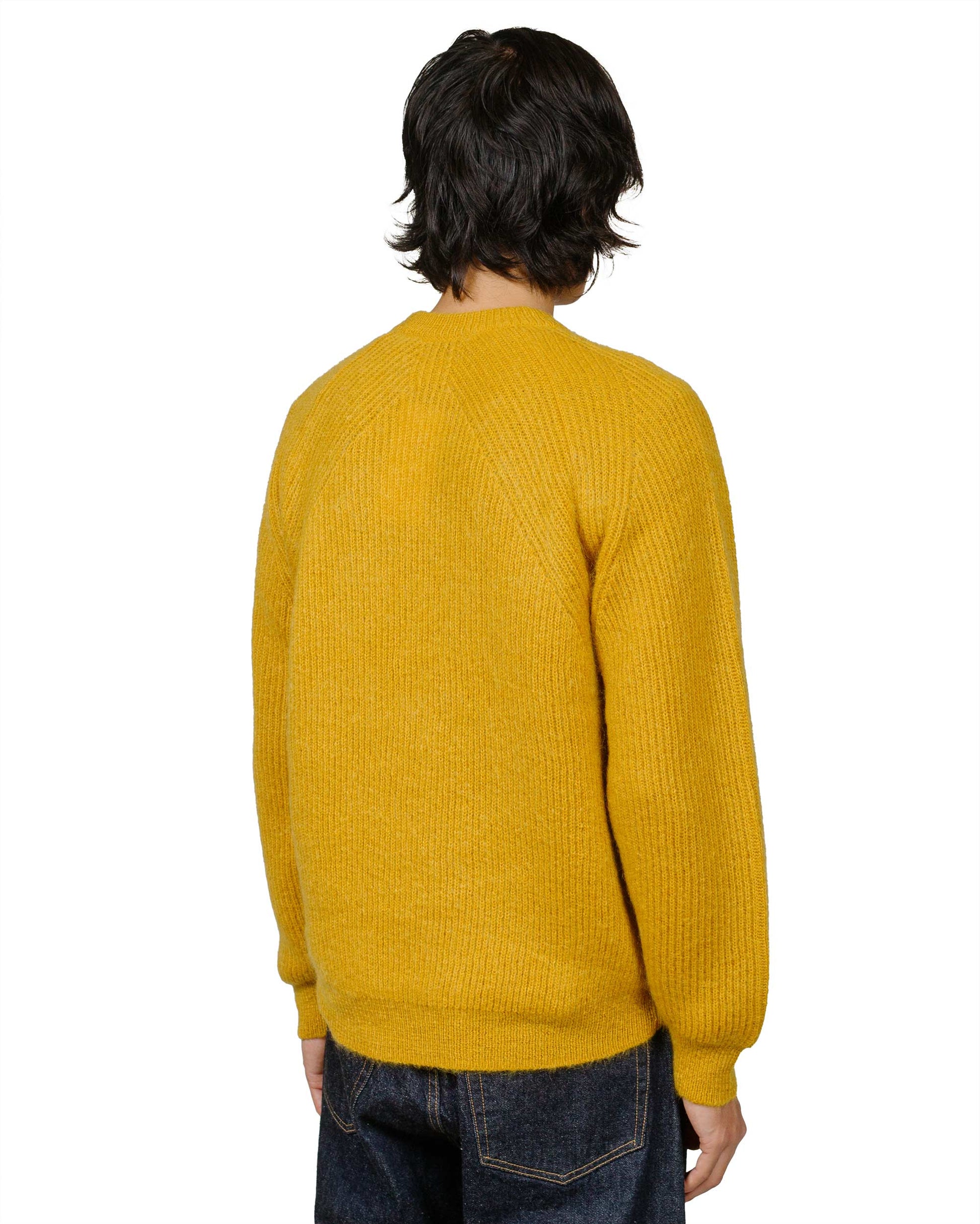 lost & found Batoner Batoner Pure Mohair Signature Crew Neck Yellow