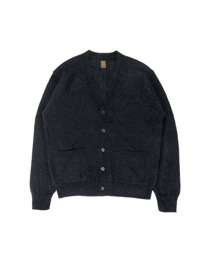 lost & found Batoner Batoner Pure Mohair V Cardigan Black