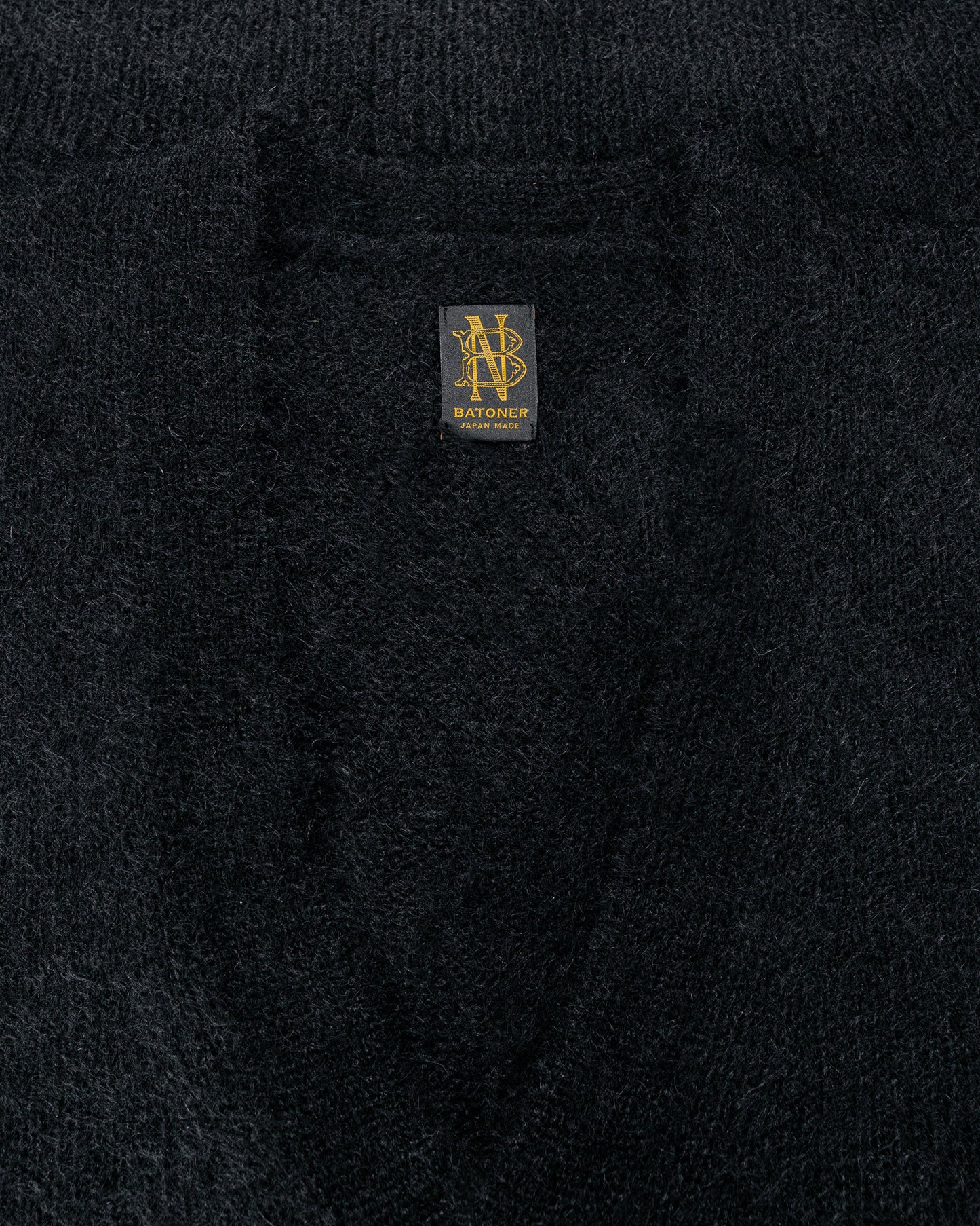 lost & found Batoner Batoner Pure Mohair V Cardigan Black