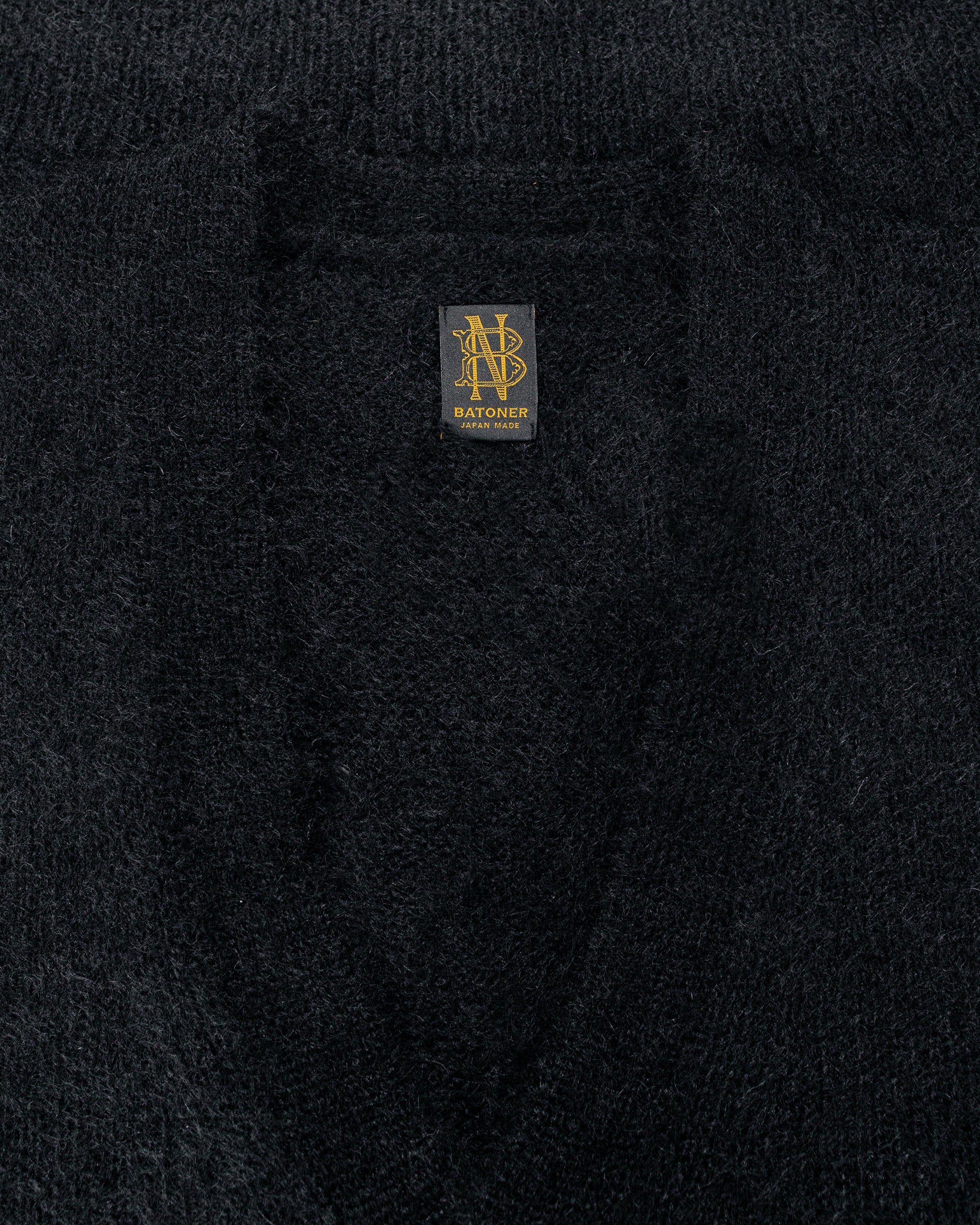 lost & found Batoner Batoner Pure Mohair V Cardigan Black