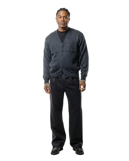 lost & found Batoner Batoner Pure Mohair V Cardigan Charcoal Blue