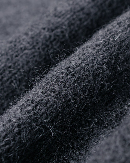 lost & found Batoner Batoner Pure Mohair V Cardigan Charcoal Blue