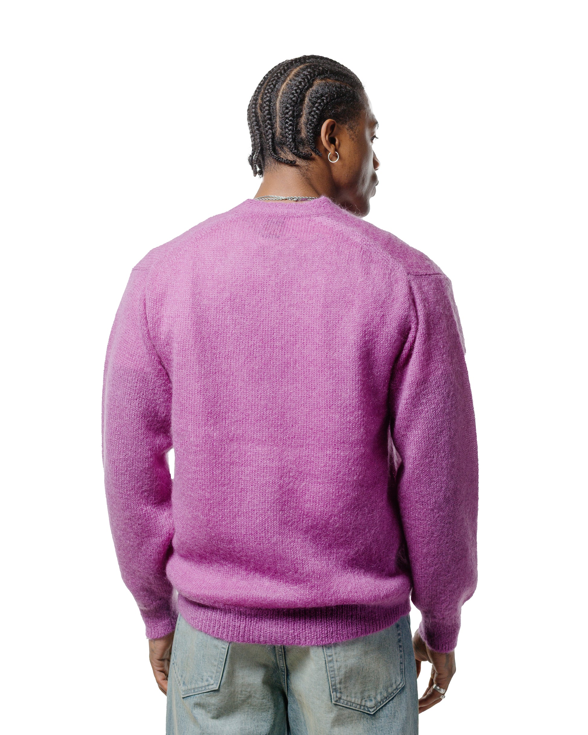 lost & found Batoner Batoner Pure Mohair V Cardigan Purple