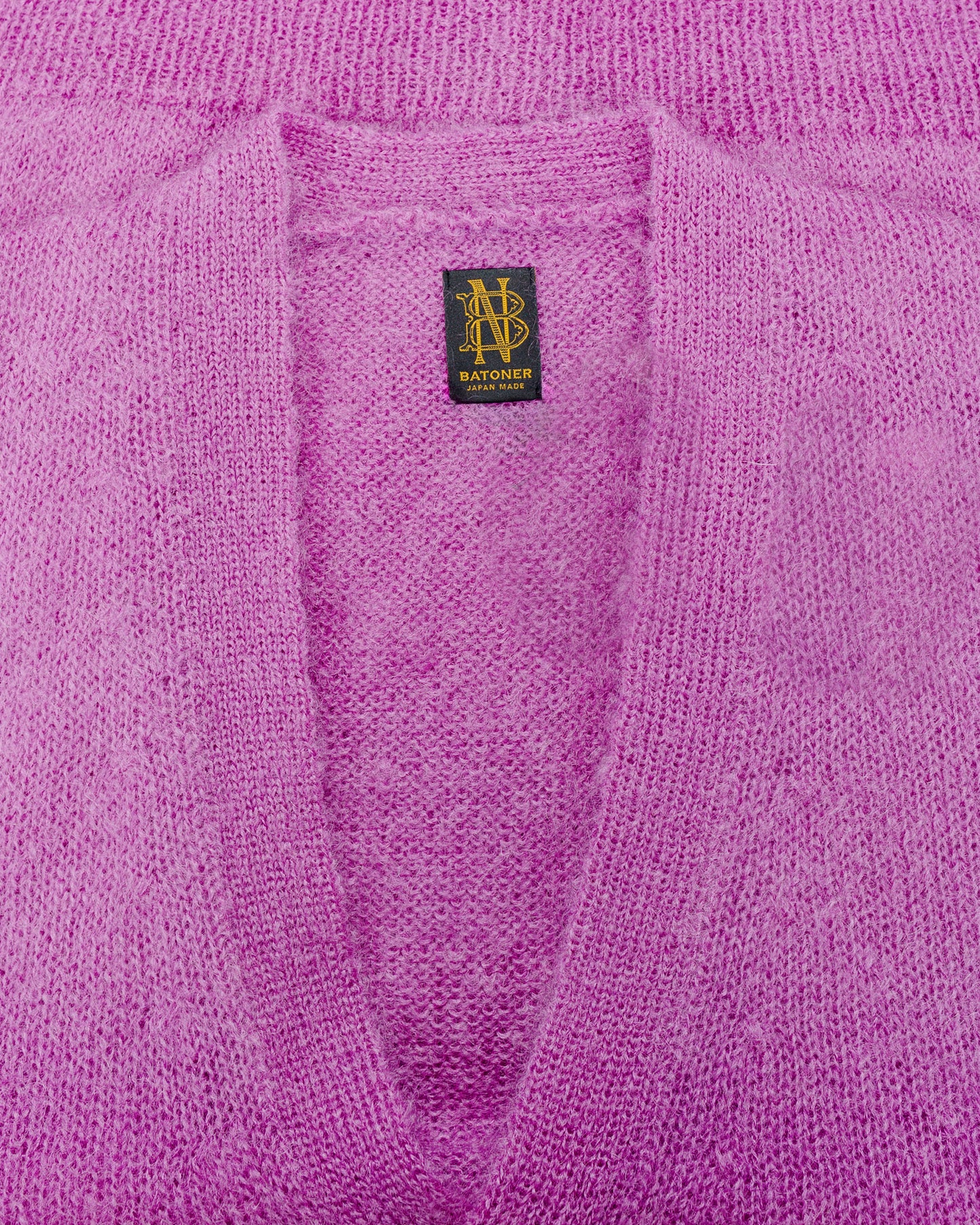 lost & found Batoner Batoner Pure Mohair V Cardigan Purple