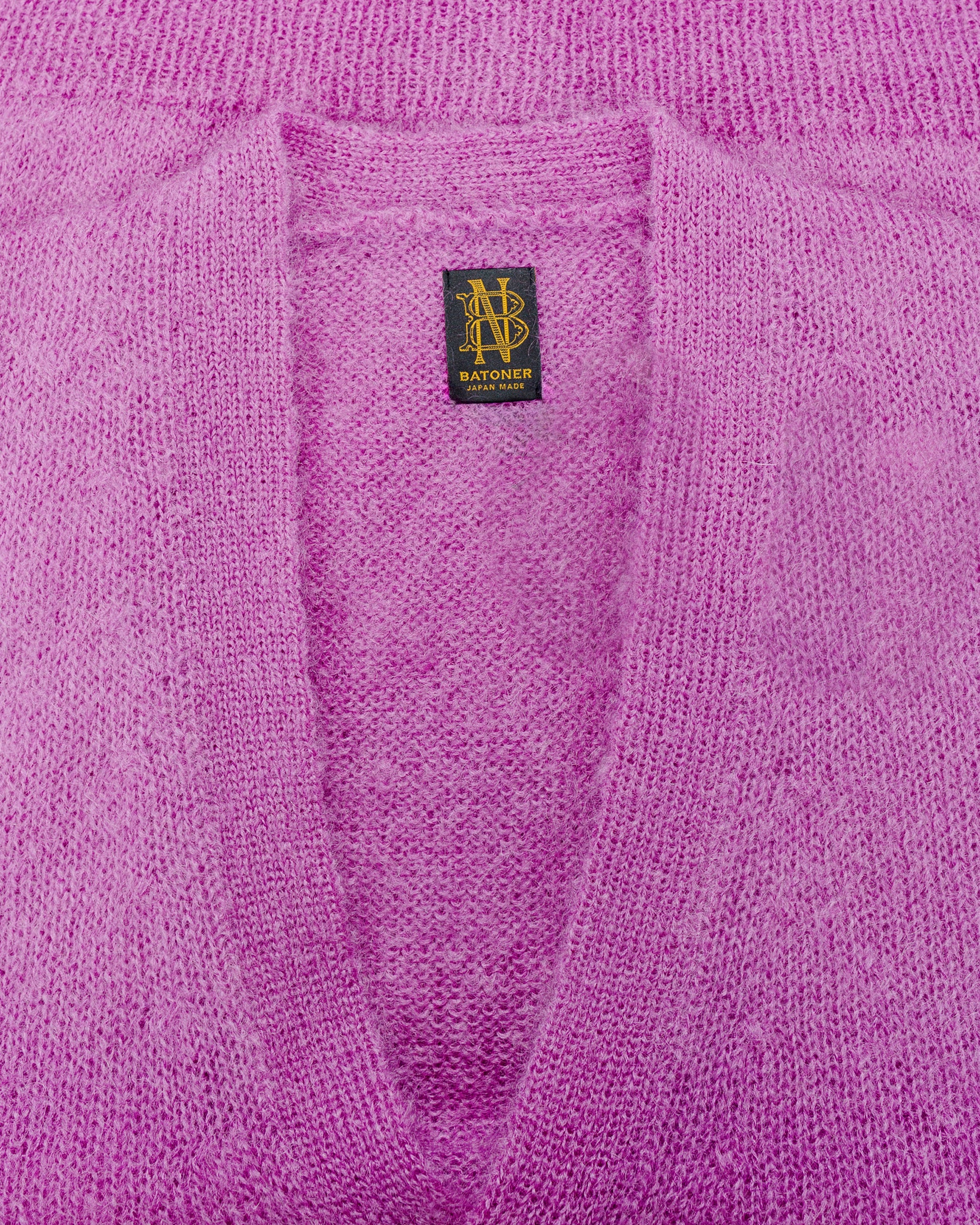 lost & found Batoner Batoner Pure Mohair V Cardigan Purple