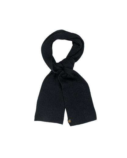 lost & found Batoner Batoner Solid Wool Rib Muffler Black