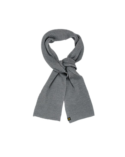lost & found Batoner Batoner Solid Wool Rib Muffler Melange Gray