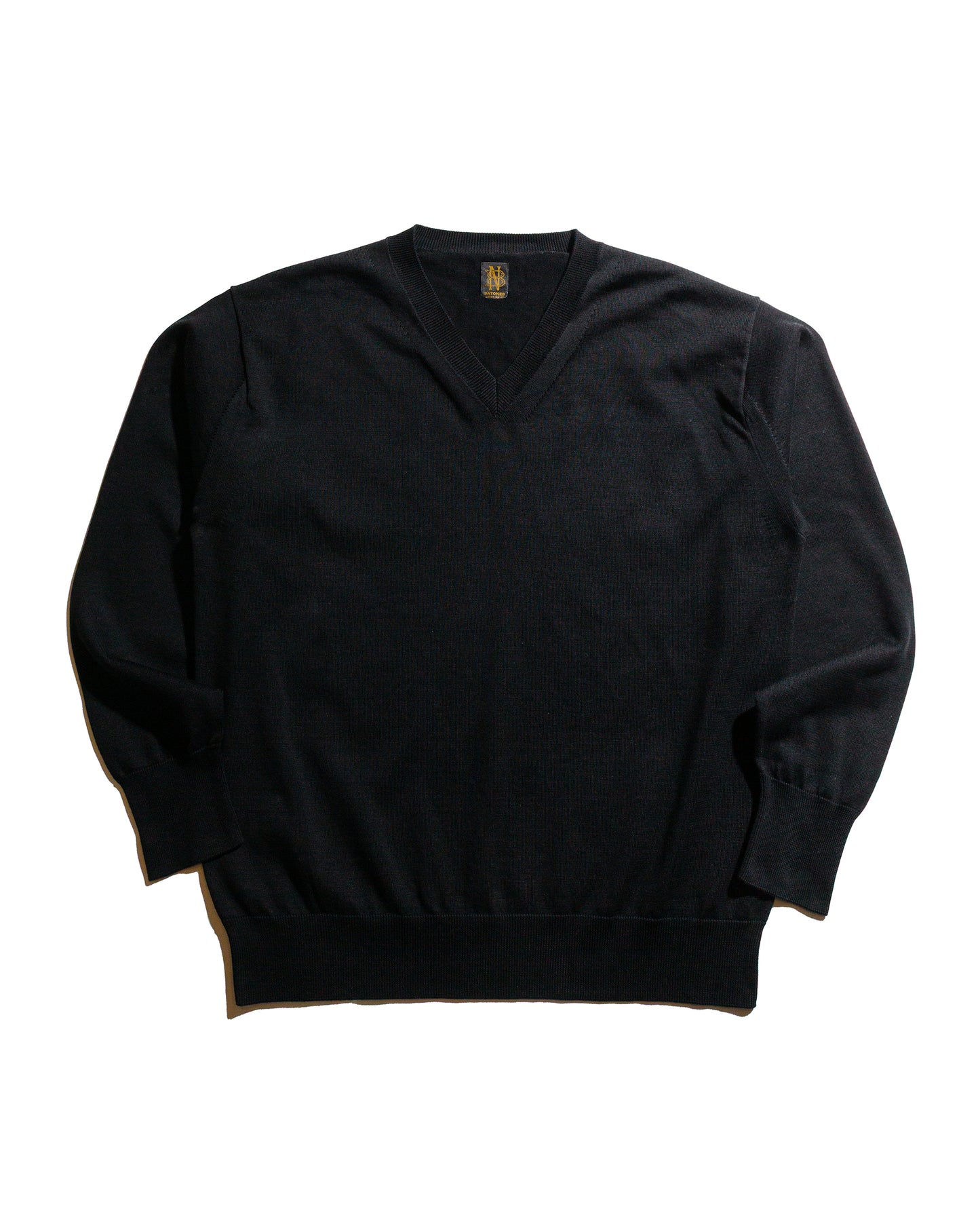 lost & found Batoner Batoner The Sea Island Cotton V Neck Black