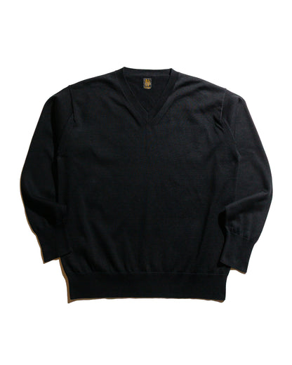 lost & found Batoner Batoner The Sea Island Cotton V Neck Black