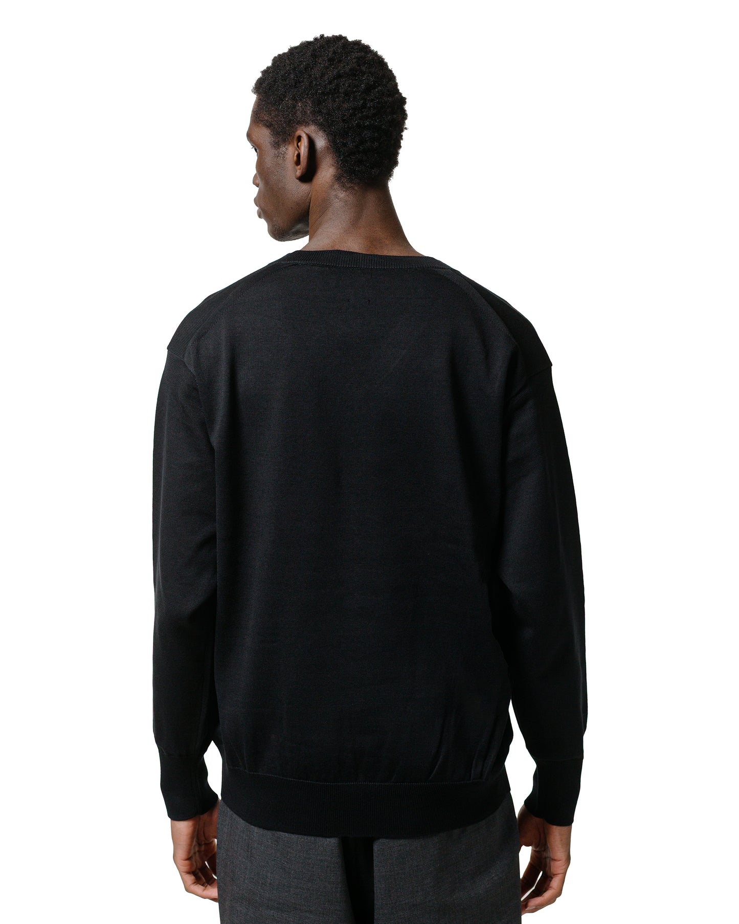 lost & found Batoner Batoner The Sea Island Cotton V Neck Black