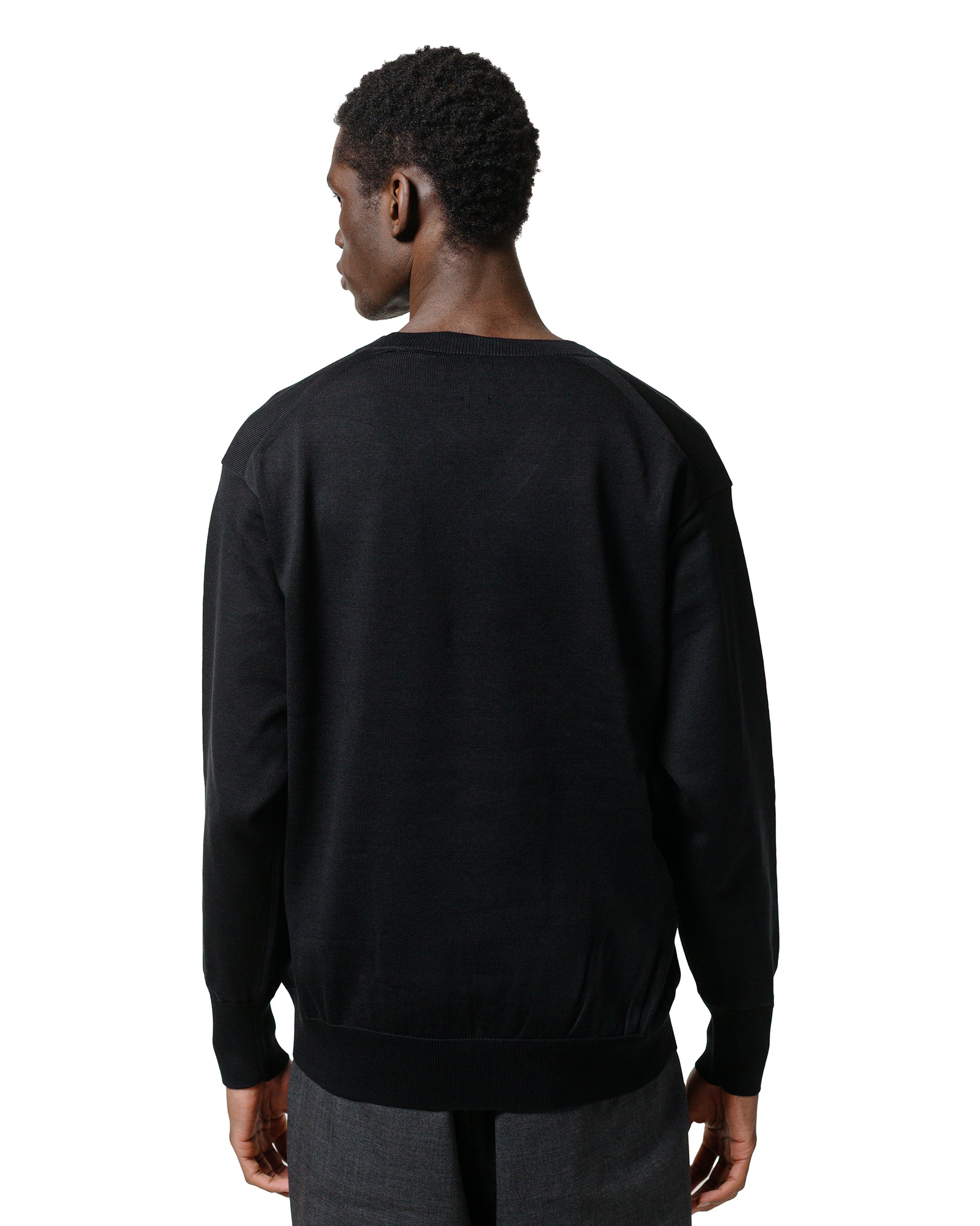 lost & found Batoner Batoner The Sea Island Cotton V Neck Black