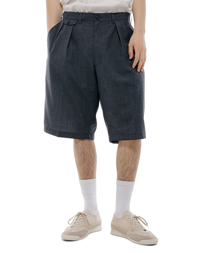 lost & found Beams Plus Beams Plus 2Pleats Shorts Wool Tropical Charcoal Grey
