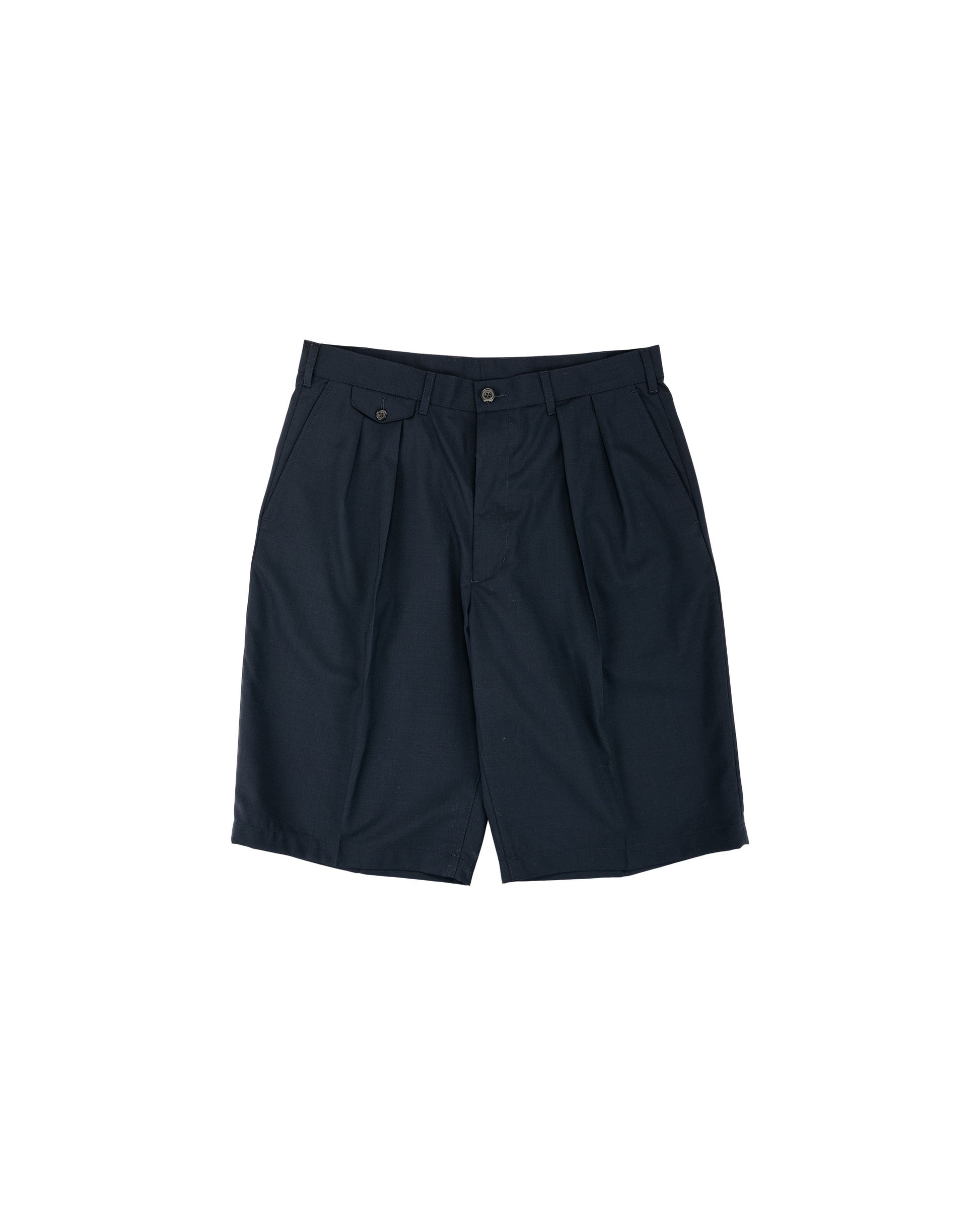 lost & found Beams Plus Beams Plus 2Pleats Shorts Wool Tropical Navy