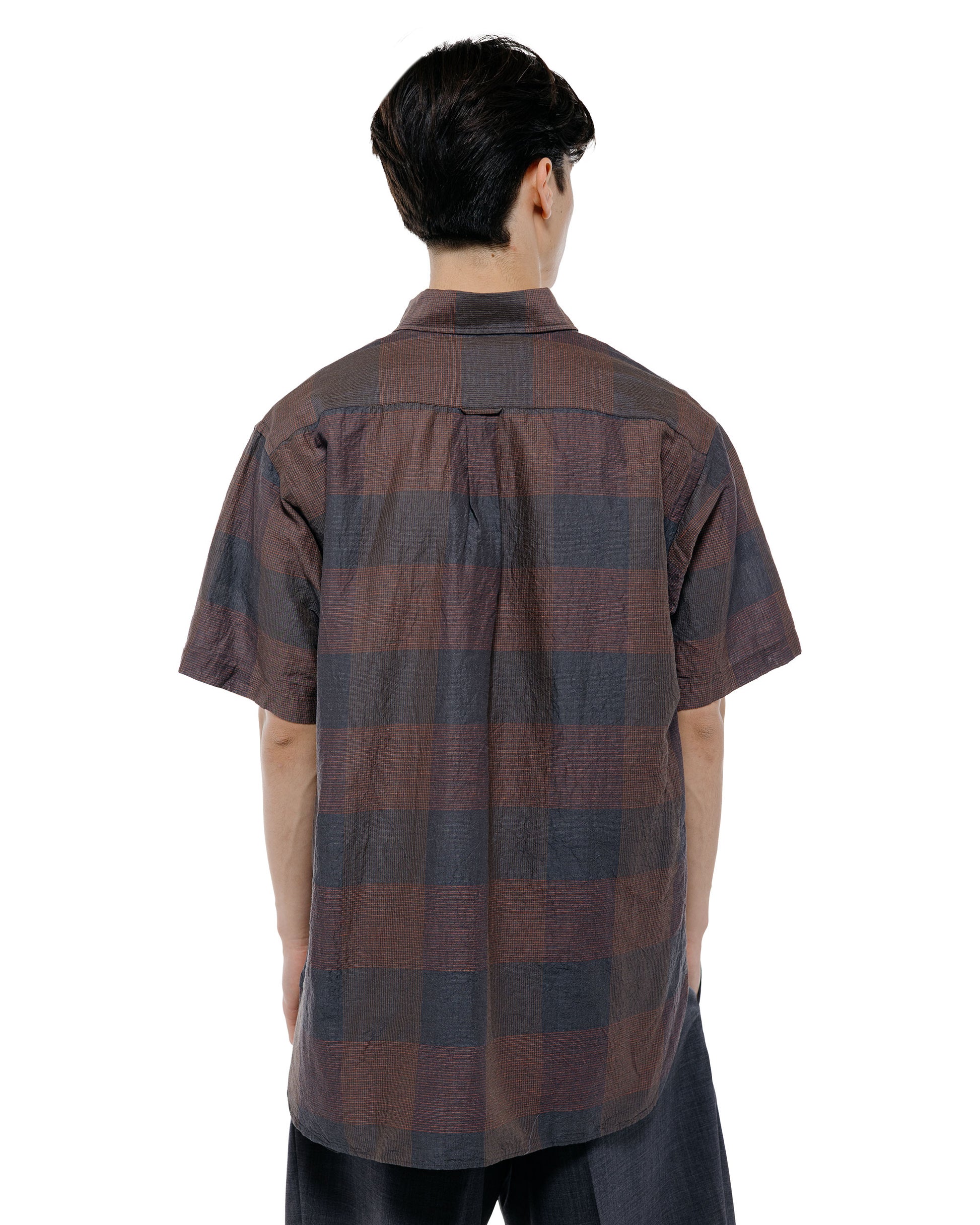 lost & found Beams Plus Beams Plus B.D. Classic Fit Cotton Linen Cord Check Navy/Pink