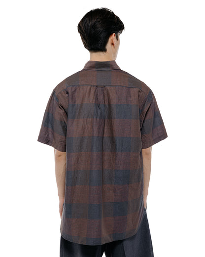 lost & found Beams Plus Beams Plus B.D. Classic Fit Cotton Linen Cord Check Navy/Pink